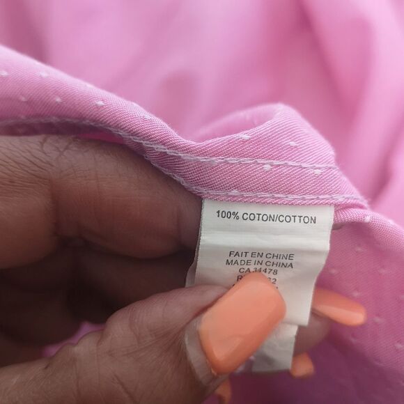 Strauss Men Button Down Shirt & Tie Combo Tie 100% Silk 14.5 Pink - Picture 12 of 16